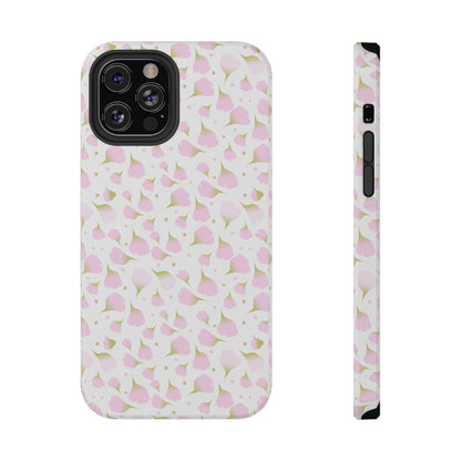 Soft Pink Petal Pattern Phone Case – MagSafe Compatible for iPhone & Samsung Galaxy