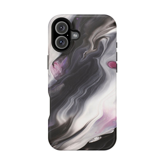 Galaxy Smoke Noir Marble Phone Case – MagSafe Compatible for iPhone & Samsung Galaxy