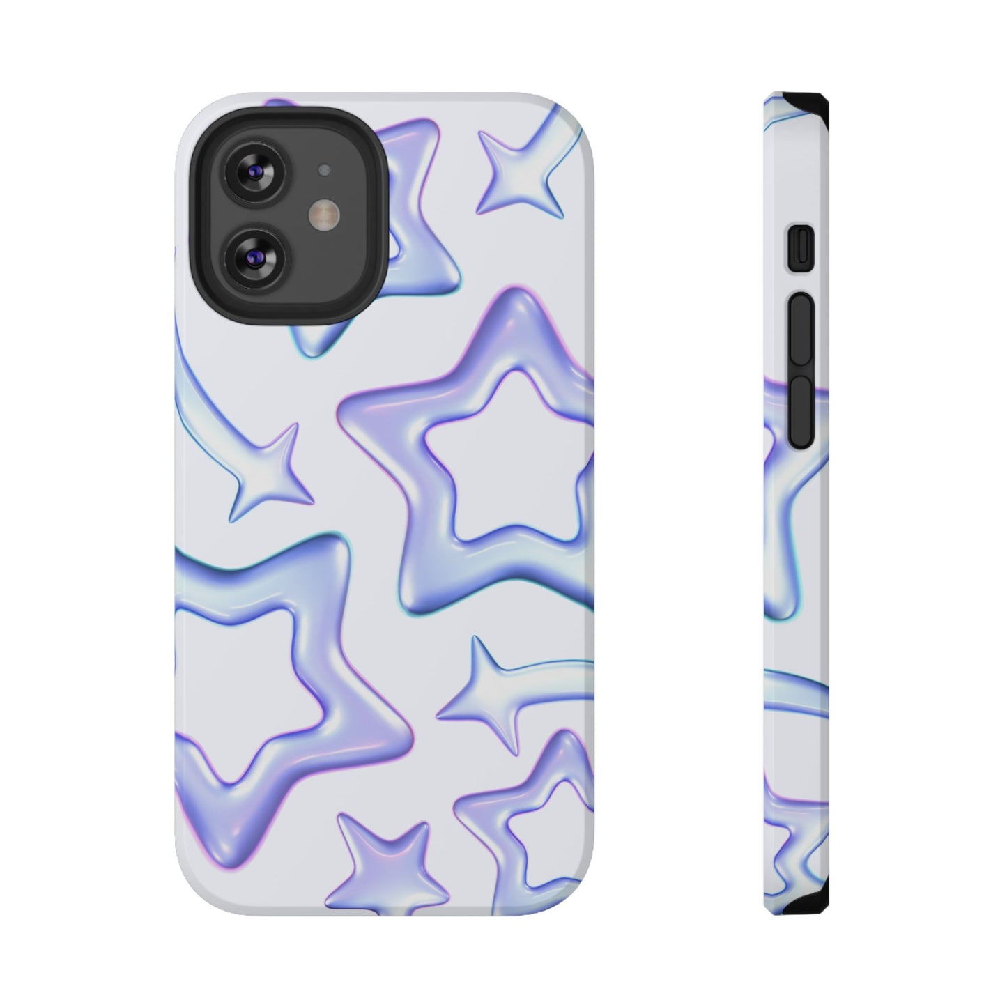 Y2K Iridescent Jelly Star Pattern Phone Case – MagSafe Compatible for iPhone & Samsung Galaxy