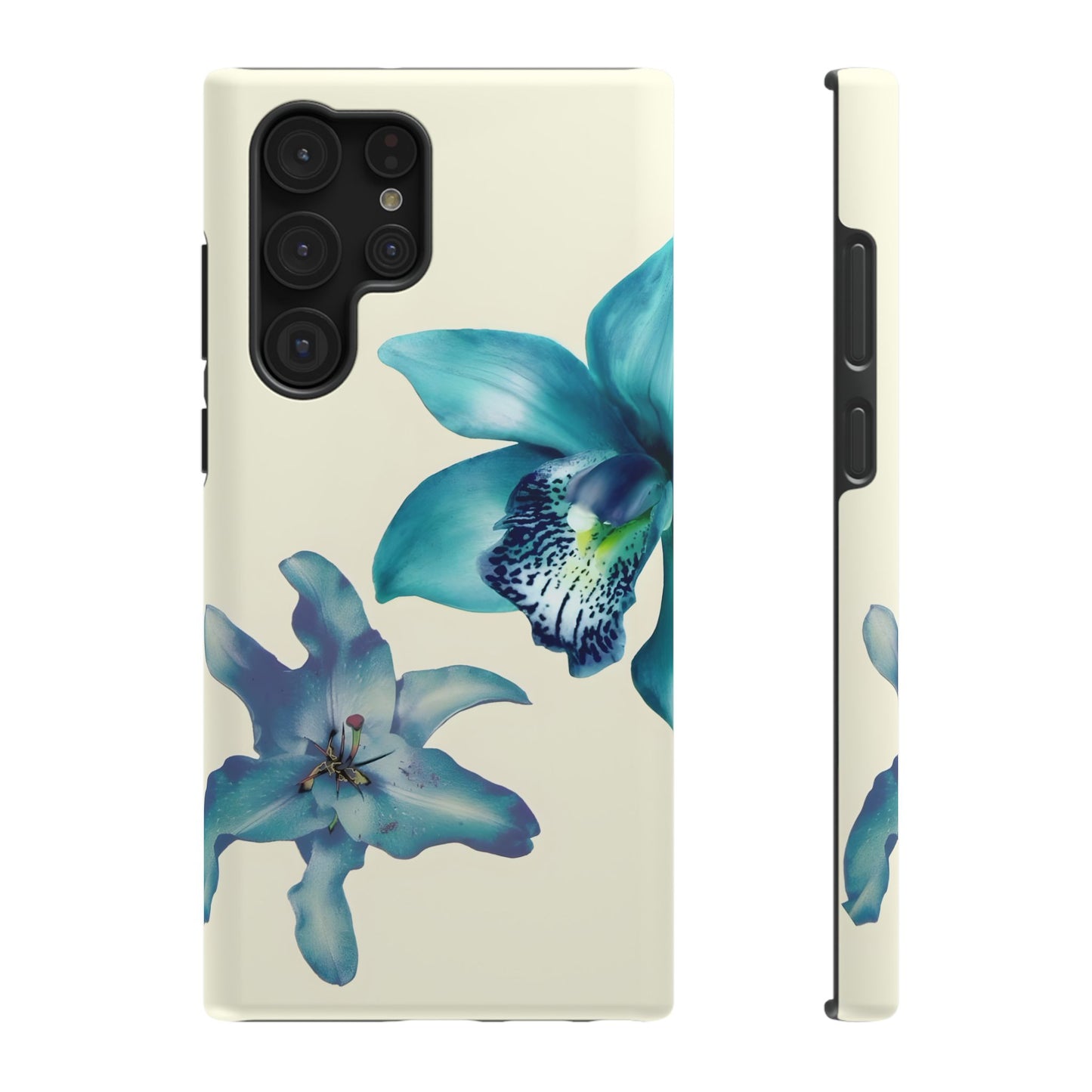 Blue Orchid Floral Phone Case – MagSafe Compatible for iPhone & Samsung Galaxy