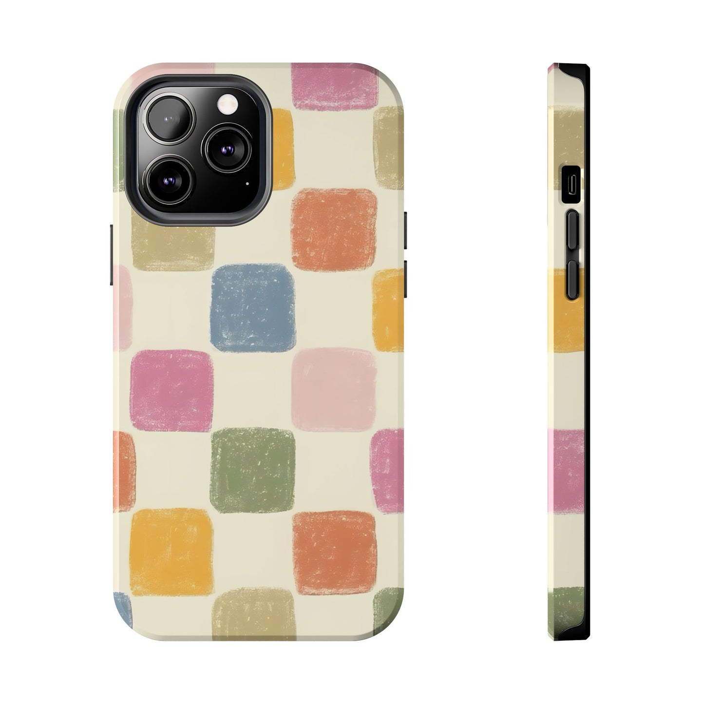 Pastel Checkered Tough Phone Case - iPhone 15-11 All Sizes