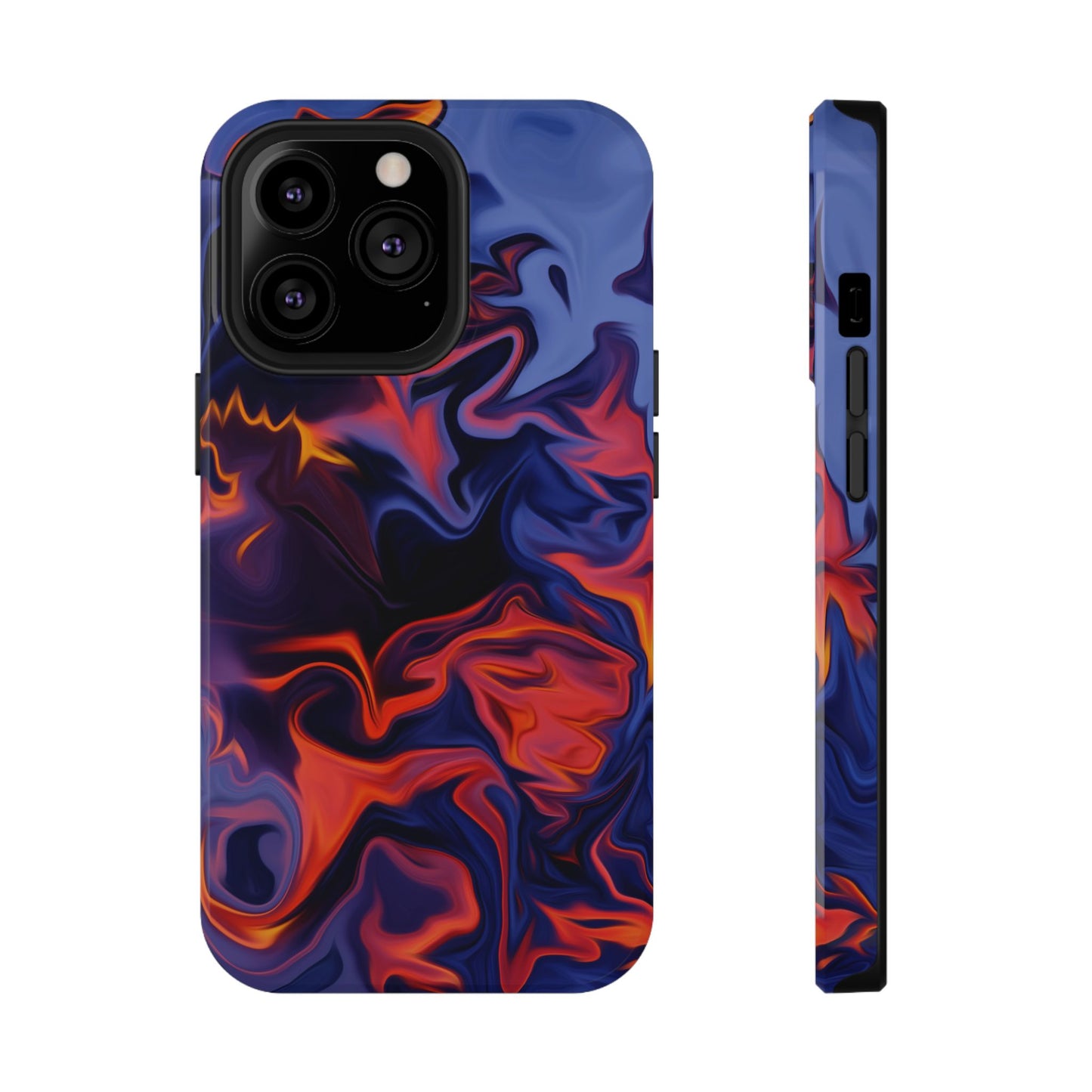 Fiery Swirl Abstract Phone Case – MagSafe Compatible for iPhone & Samsung Galaxy
