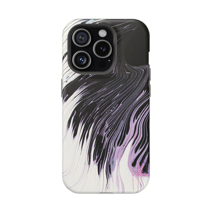 Waves of Ink Abstract Brush Phone Case – MagSafe Compatible for iPhone & Samsung Galaxy