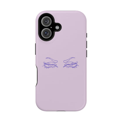 Sassy Line Art Eyes Phone Case – MagSafe Compatible for iPhone & Samsung Galaxy