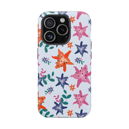 Watercolor Lily Garden Phone Case – MagSafe Compatible for iPhone & Samsung Galaxy