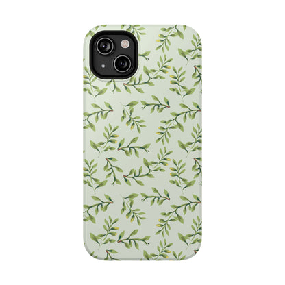 Olive Branch Botanical Phone Case – MagSafe Compatible for iPhone & Samsung Galaxy
