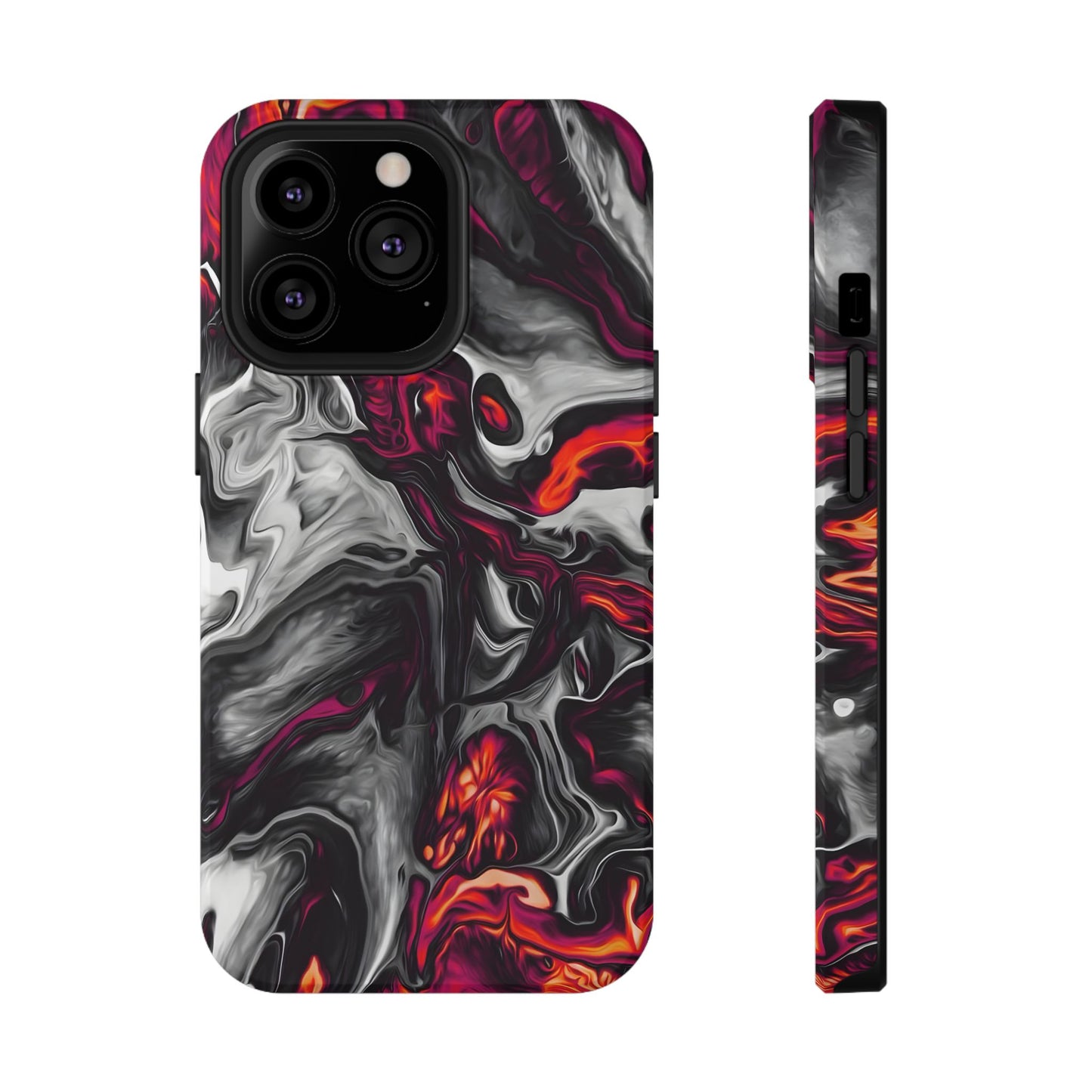 Dark Marble Swirl Phone Case – MagSafe Compatible for iPhone & Samsung Galaxy
