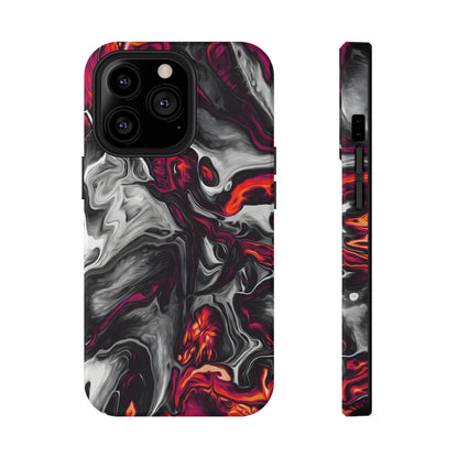 Dark Marble Swirl Phone Case – MagSafe Compatible for iPhone & Samsung Galaxy