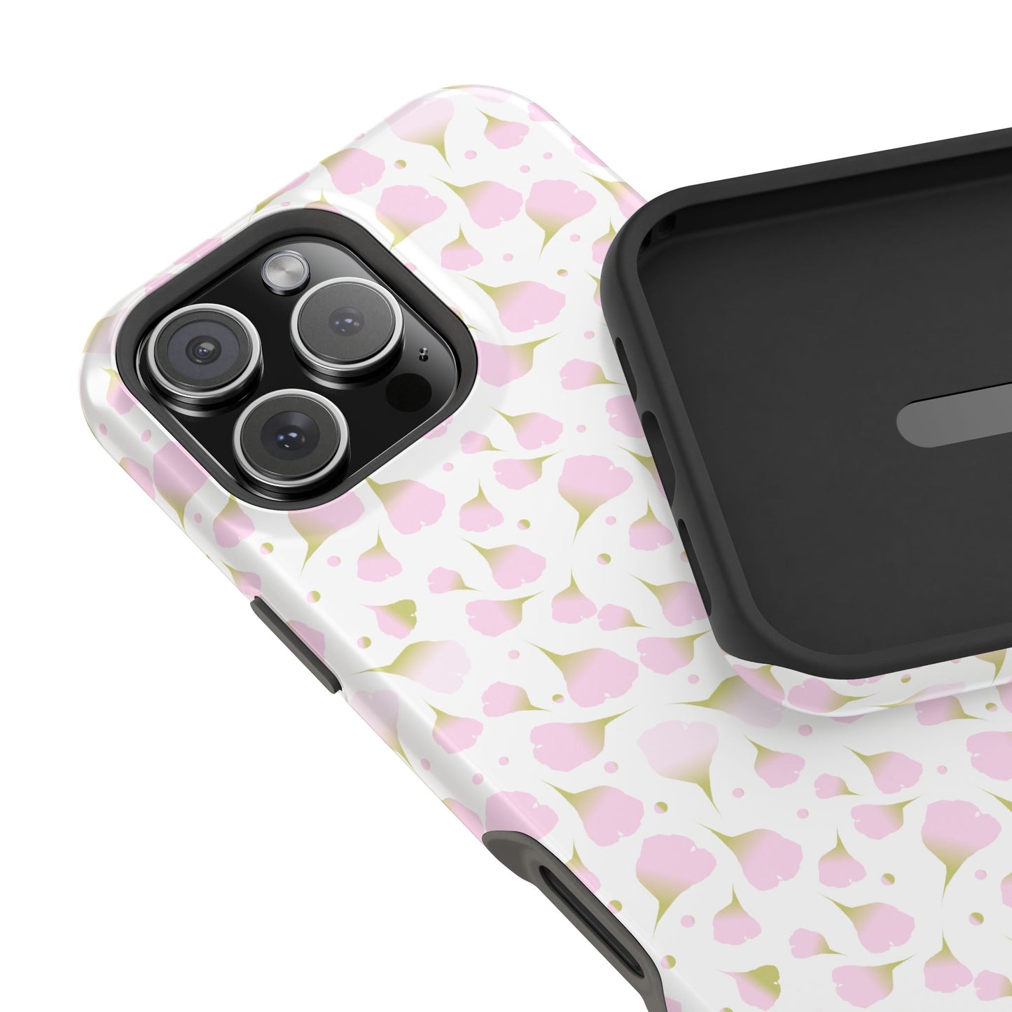 Soft Pink Petal Pattern Phone Case – MagSafe Compatible for iPhone & Samsung Galaxy