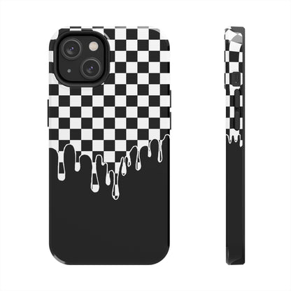 Melting Checkered Tough Case - iPhone 15-11 All Sizes