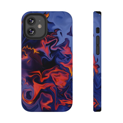 Fiery Swirl Abstract Phone Case – MagSafe Compatible for iPhone & Samsung Galaxy