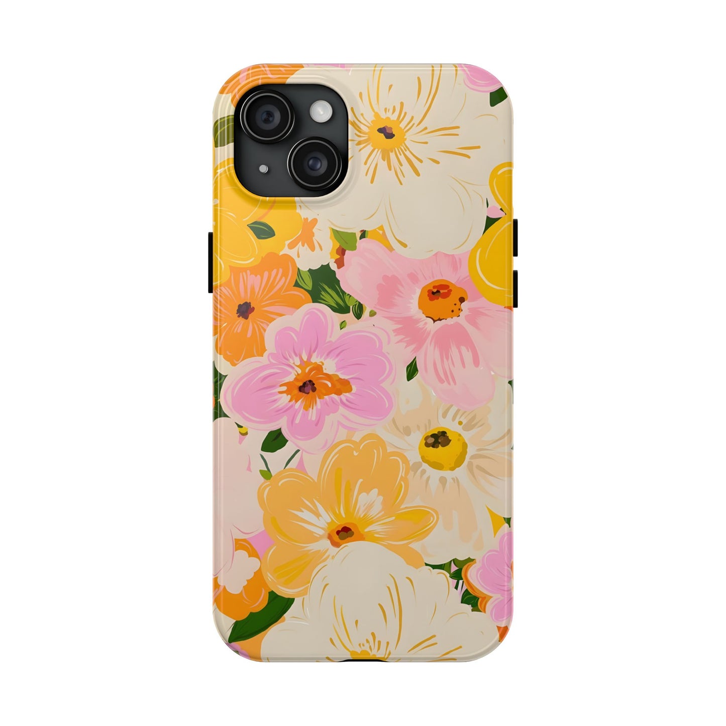 Pink & Yellow Floral iPhone Case - iPhone 15-11 All Sizes