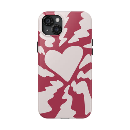 Cute Simplistic Heart Design for iPhone 11-15 All Sizes