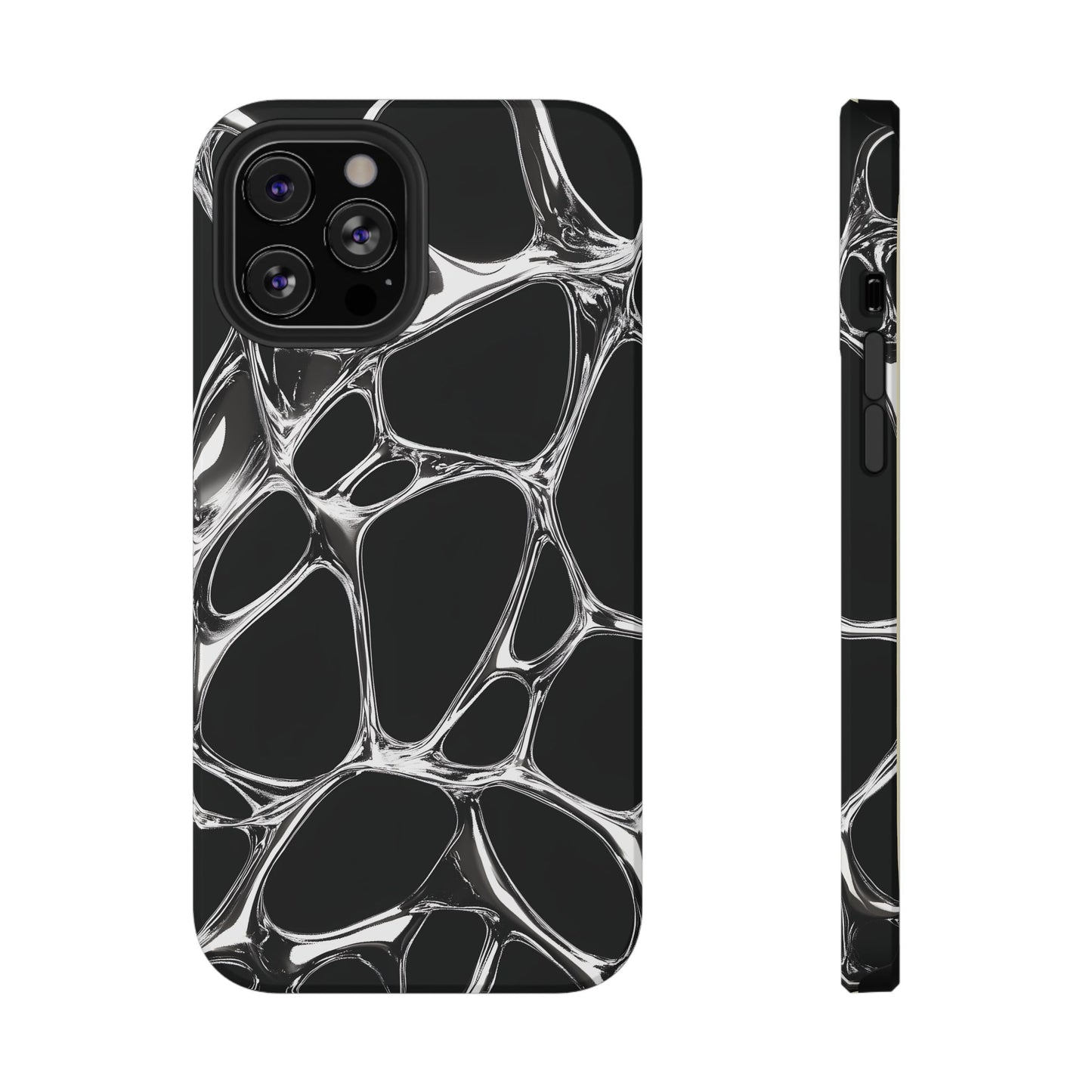 Liquid Metal Abstract Phone Case – MagSafe Compatible for iPhone & Samsung Galaxy