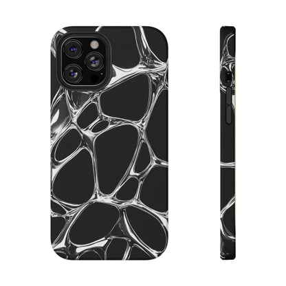 Liquid Metal Abstract Phone Case – MagSafe Compatible for iPhone & Samsung Galaxy