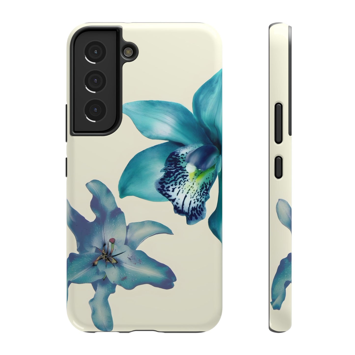 Blue Orchid Floral Phone Case – MagSafe Compatible for iPhone & Samsung Galaxy