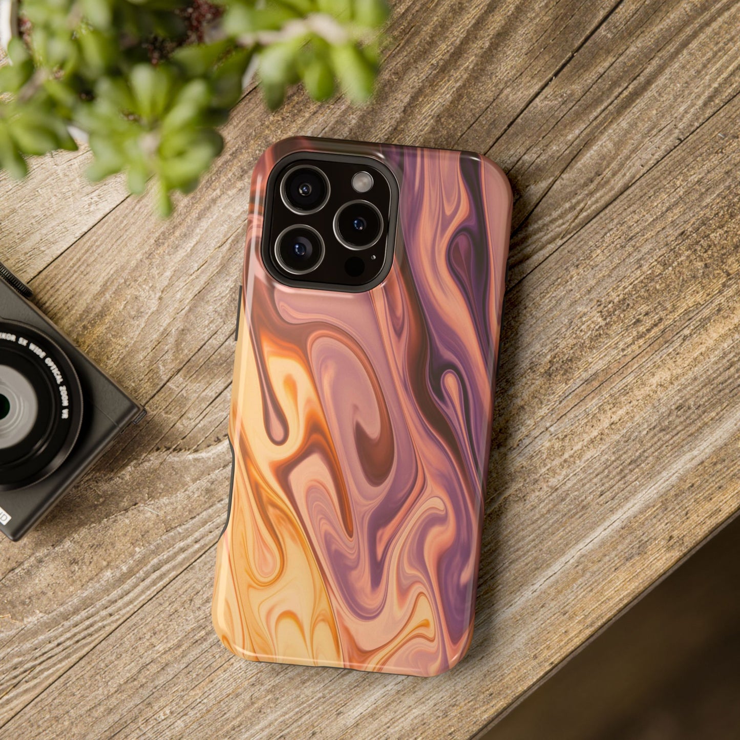 Golden Hour Swirl Phone Case – MagSafe Compatible for iPhone & Samsung Galaxy