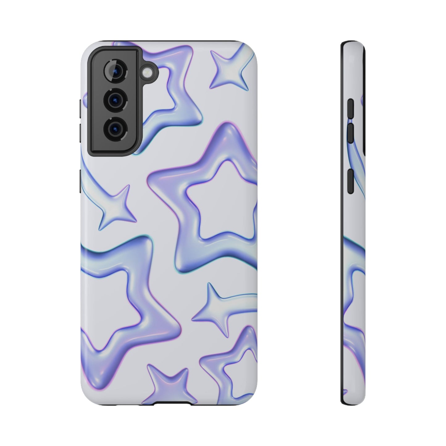 Y2K Iridescent Jelly Star Pattern Phone Case – MagSafe Compatible for iPhone & Samsung Galaxy