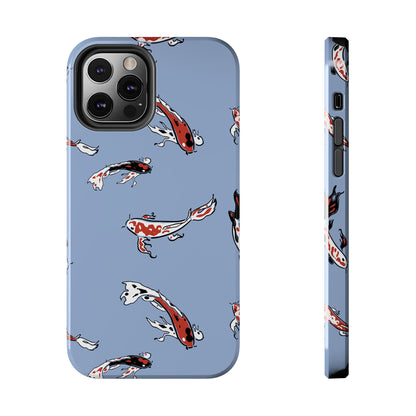 Minimalistic Chinese Koi Fish Painting for iPhone 11-15 All Sizes