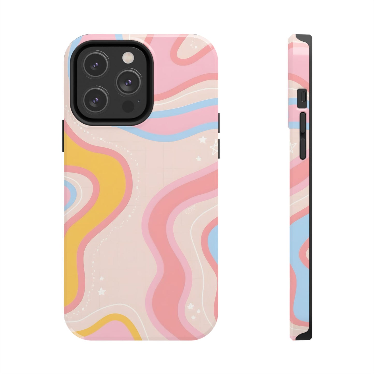 Retro Pastel Swirl iPhone Case – Stylish Design with Enhanced Protection - iPhone 11-16 MagSafe