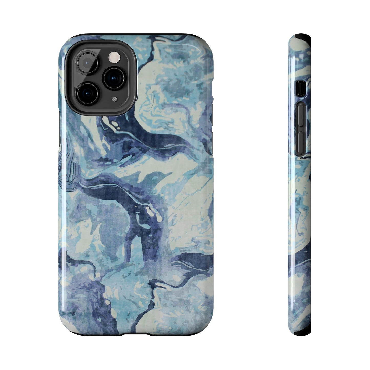 Blue Marble Abstract iPhone Case –  iPhone 16-11 All Sizes - MagSafe Compatible