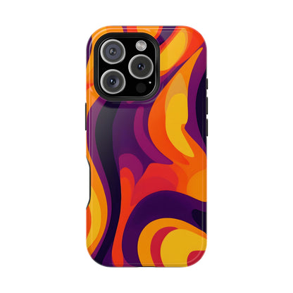 Fiery Abstract Swirls Phone Case – MagSafe Compatible for iPhone & Samsung Galaxy