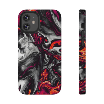 Dark Marble Swirl Phone Case – MagSafe Compatible for iPhone & Samsung Galaxy