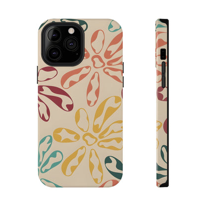 Retro Groovy Floral Phone Case – MagSafe Compatible for iPhone & Samsung Galaxy
