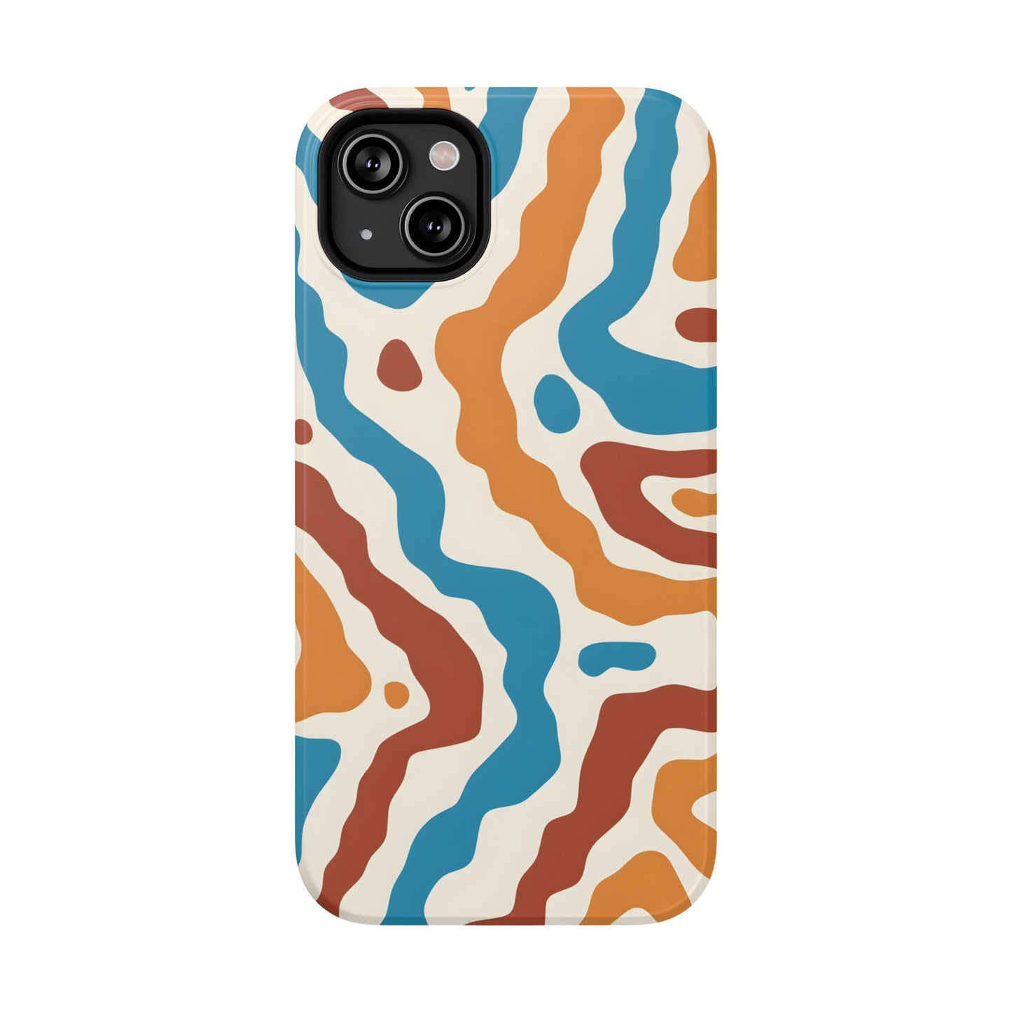 Abstract Retro Wave Phone Case – MagSafe Compatible for iPhone & Samsung Galaxy