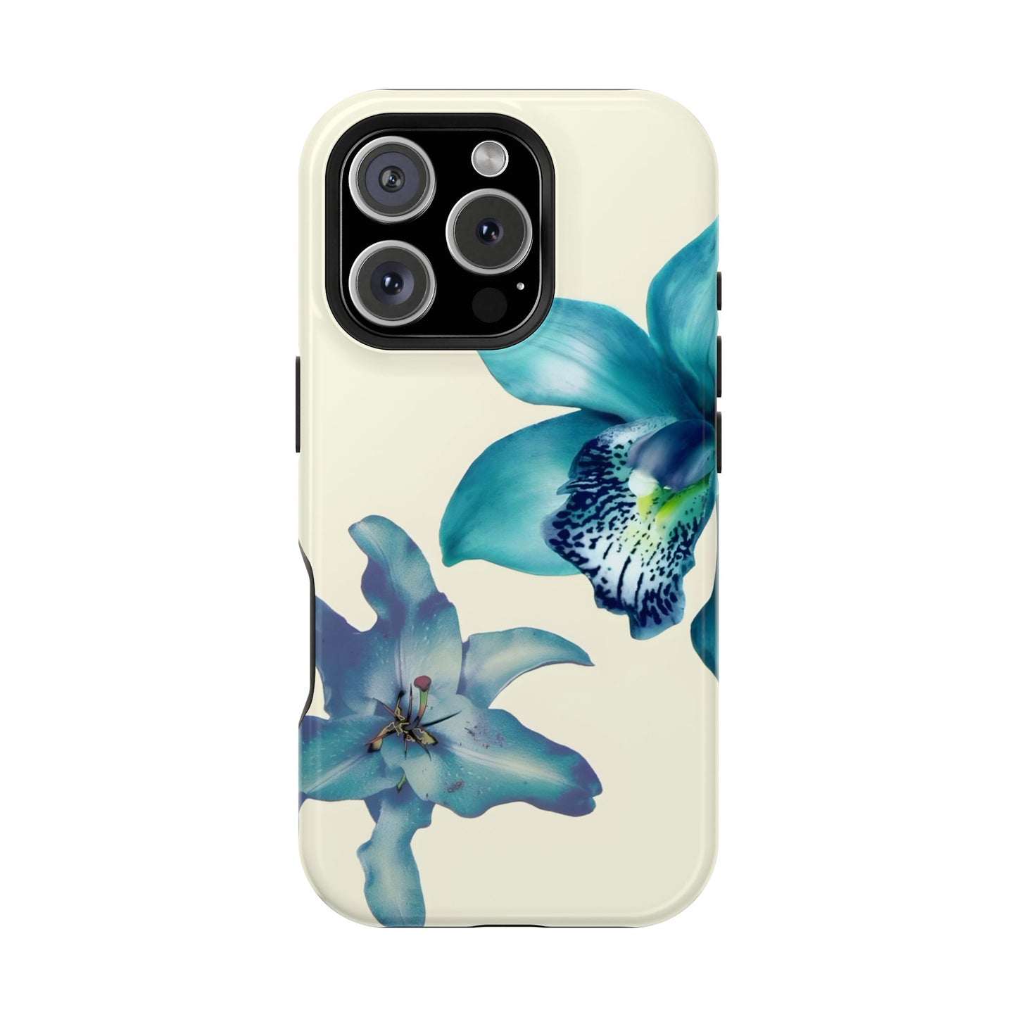 Blue Orchid Floral Phone Case – MagSafe Compatible for iPhone & Samsung Galaxy