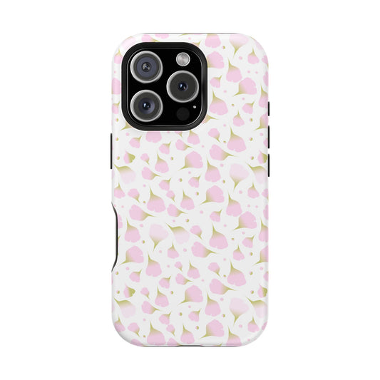 Soft Pink Petal Pattern Phone Case – MagSafe Compatible for iPhone & Samsung Galaxy