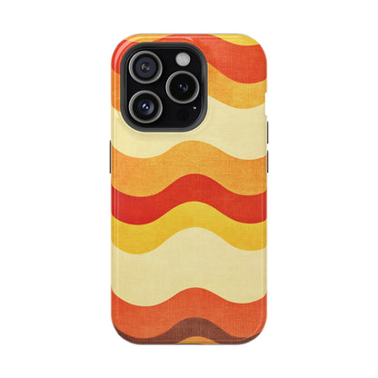Retro Sunset Waves Phone Case – MagSafe Compatible for iPhone & Samsung Galaxy