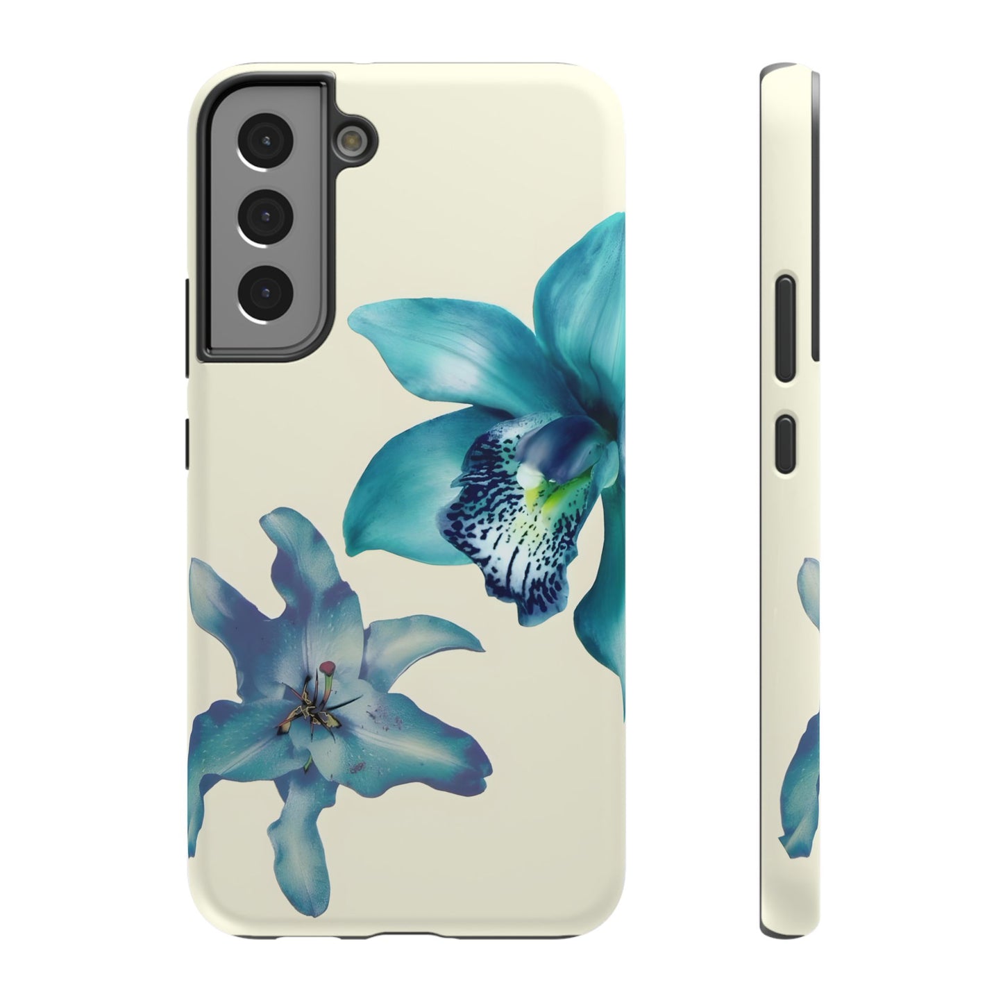 Blue Orchid Floral Phone Case – MagSafe Compatible for iPhone & Samsung Galaxy