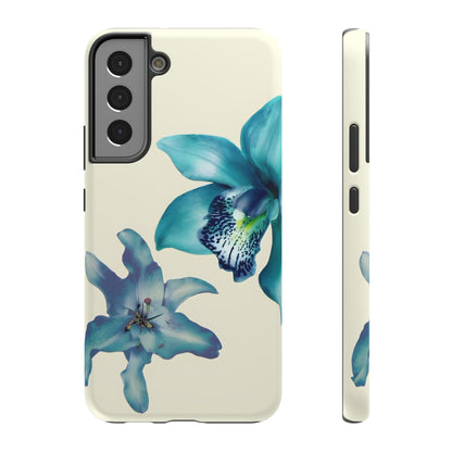 Blue Orchid Floral Phone Case – MagSafe Compatible for iPhone & Samsung Galaxy