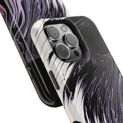 Waves of Ink Abstract Brush Phone Case – MagSafe Compatible for iPhone & Samsung Galaxy
