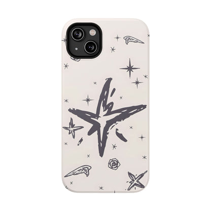 Sketch Star Doodle Phone Case – MagSafe Compatible for iPhone & Samsung Galaxy