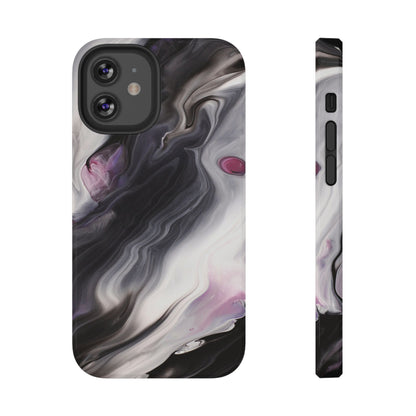 Galaxy Smoke Noir Marble Phone Case – MagSafe Compatible for iPhone & Samsung Galaxy