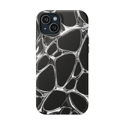 Liquid Metal Abstract Phone Case – MagSafe Compatible for iPhone & Samsung Galaxy