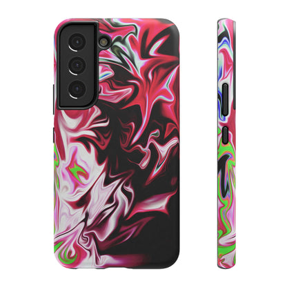 Red & Black Abstract Marble Phone Case – MagSafe Compatible for iPhone & Samsung Galaxy