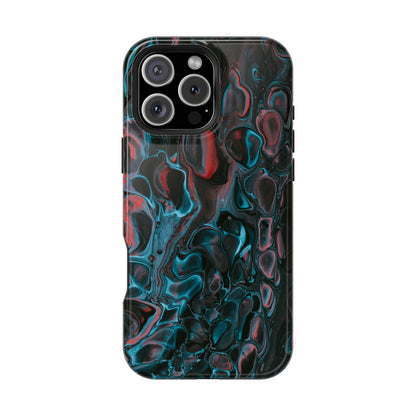 Dark Abyss Iridescent Texture Phone Case – MagSafe Compatible for iPhone & Samsung Galaxy