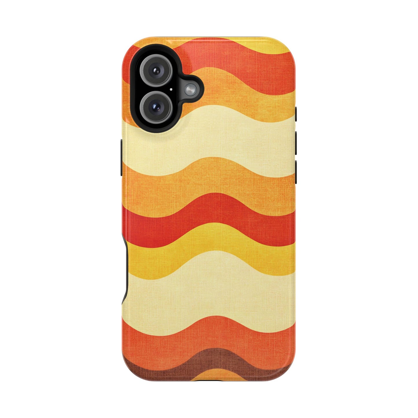 Retro Sunset Waves Phone Case – MagSafe Compatible for iPhone & Samsung Galaxy