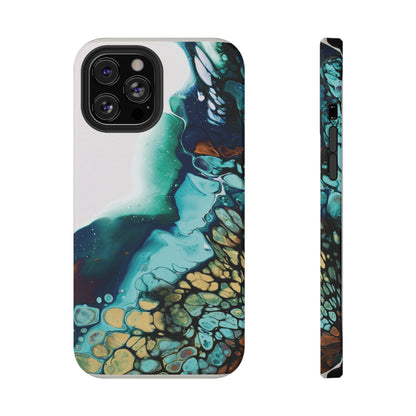 Ocean Reef Abstract Flow Phone Case – MagSafe Compatible for iPhone & Samsung Galaxy
