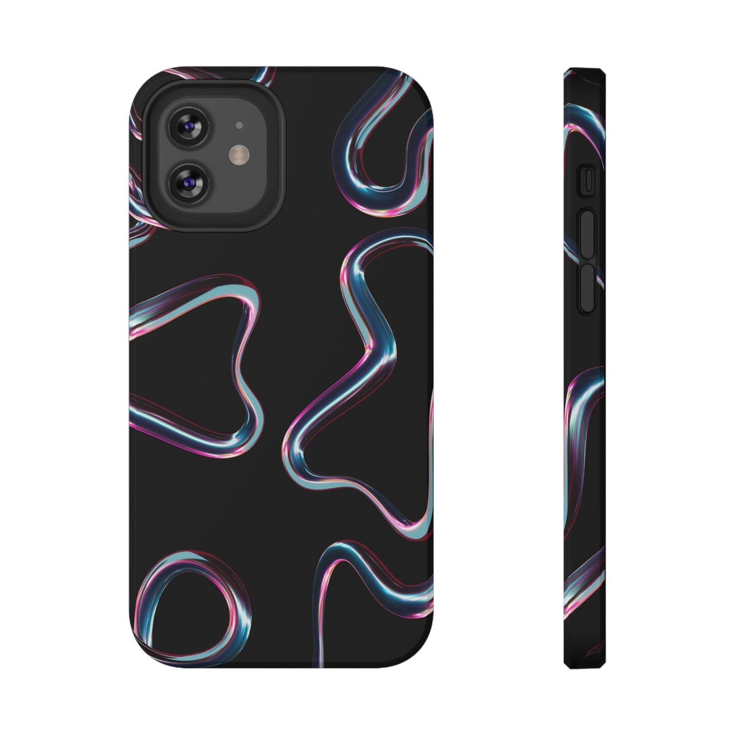 Neon Wave Heartbeat Phone Case – MagSafe Compatible for iPhone & Samsung Galaxy