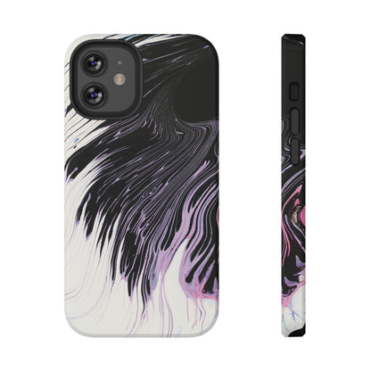 Waves of Ink Abstract Brush Phone Case – MagSafe Compatible for iPhone & Samsung Galaxy