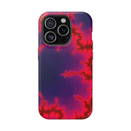 Neon Fractal Lightning Phone Case – MagSafe Compatible for iPhone & Samsung Galaxy
