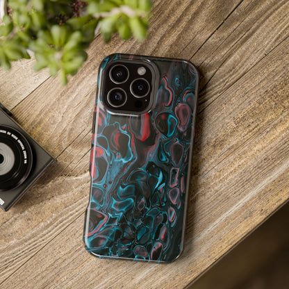 Dark Abyss Iridescent Texture Phone Case – MagSafe Compatible for iPhone & Samsung Galaxy