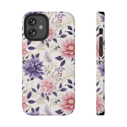Elegant Vintage Floral Phone Case – MagSafe Compatible for iPhone & Samsung Galaxy