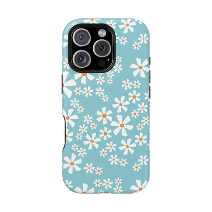 Vintage Daisy Field Phone Case – MagSafe Compatible for iPhone & Samsung Galaxy