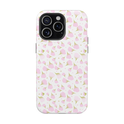 Soft Pink Petal Pattern Phone Case – MagSafe Compatible for iPhone & Samsung Galaxy