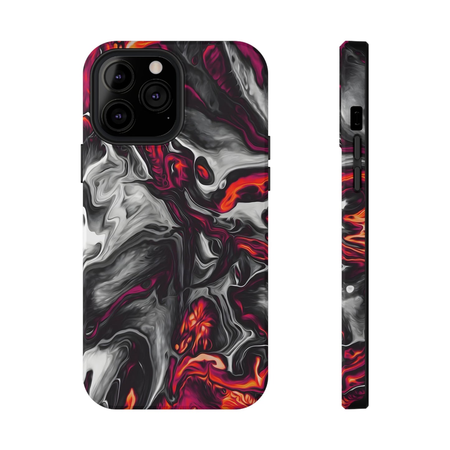 Dark Marble Swirl Phone Case – MagSafe Compatible for iPhone & Samsung Galaxy